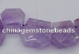 CTD311 Top drilled 15*18mm - 18*20mm freeform lavender amethyst beads