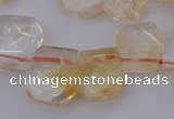 CTD315 Top drilled 15*18mm - 18*20mm faceted freeform citrine beads