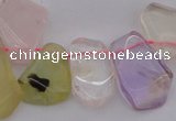 CTD321 Top drilled 15*20mm - 20*25mm freeform multicolor quartz beads