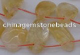 CTD323 Top drilled 15*20mm - 20*30mm freeform citrine beads