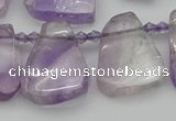 CTD336 Top drilled 15*20mm - 25*30mm freeform amethyst beads