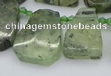 CTD337 Top drilled 15*20mm - 25*30mm freeform green rutilated quartz beads