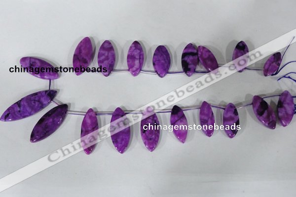 CTD34 Top drilled 10*24mm – 17*40mm marquise crazy lace agate beads