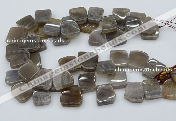 CTD340 Top drilled 15*20mm - 25*30mm freeform agate beads