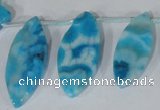 CTD35 Top drilled 10*24mm – 17*40mm marquise crazy lace agate beads