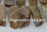 CTD3501 Top drilled 10*25mm - 10*45mm sticks ghost gemstone beads