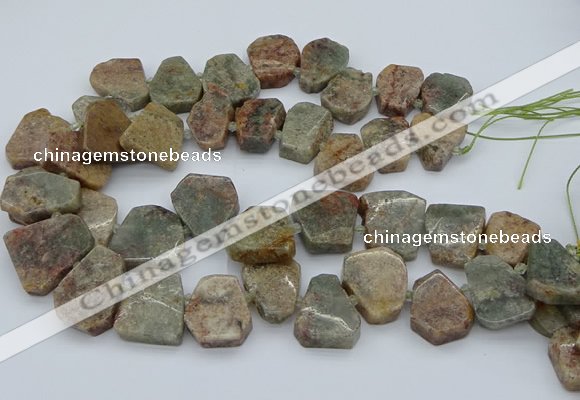 CTD3506 Top drilled 15*20mm - 25*30mm freeform ghost gemstone beads