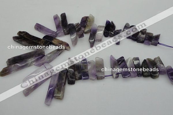 CTD351 Top drilled 10*28mm - 10*50mm wand dogtooth amethyst beads