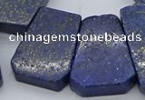 CTD3510 Top drilled 15*25mm - 25*35mm freeform lapis lazuli beads