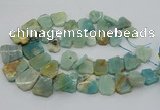 CTD3512 Top drilled 15*20mm - 25*30mm freeform amazonite beads