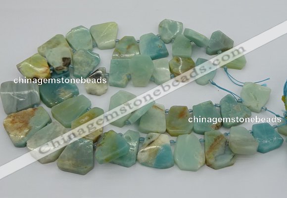 CTD3512 Top drilled 15*20mm - 25*30mm freeform amazonite beads