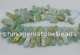 CTD3517 Top drilled 10*20mm - 12*40mm sticks amazonite beads