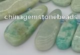 CTD3530 Top drilled 10*22mm - 15*45mm freeform amazonite beads