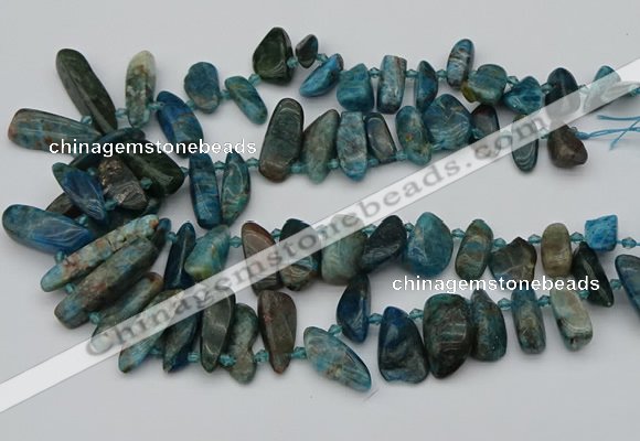 CTD3543 Top drilled 10*20mm - 15*40mm freeform apatite beads