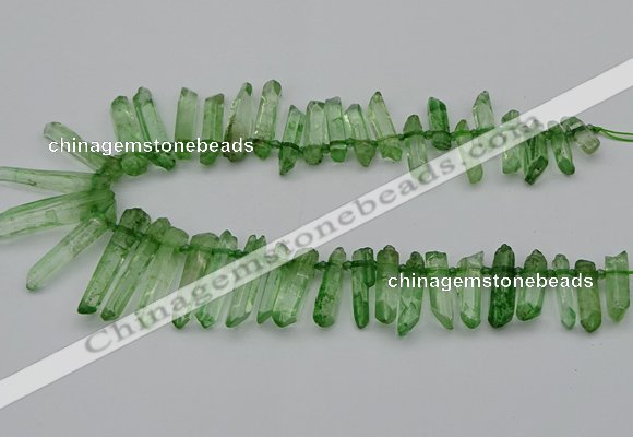 CTD3549 Top drilled 6*20mm - 8*35mm sticks quartz beads wholesale