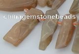 CTD3570 Top drilled 10*20mm - 12*40mm sticks moonstone beads