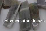 CTD358 Top drilled 10*25mm - 10*50mm wand labradorite beads