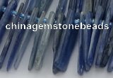 CTD3595 Top drilled 2*15mm - 5*40mm sticks blue kyanite beads