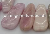 CTD3598 Top drilled 10*22mm - 15*45mm freeform kunzite gemstone beads