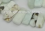 CTD3599 Top drilled 8*15mm - 10*30mm sticks natural larimar beads