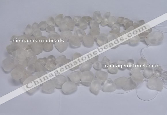 CTD3600 Top drilled 10*14mm - 13*18mm nuggets white crystal beads