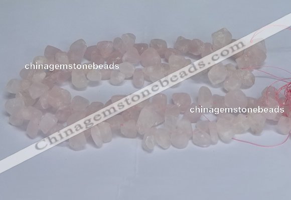 CTD3601 Top drilled 10*14mm - 13*18mm nuggets rose quartz beads