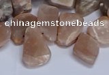 CTD3607 Top drilled 10*14mm - 13*18mm nuggets moonstone beads