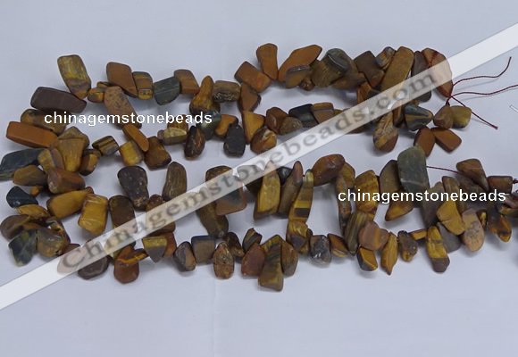 CTD3616 Top drilled 10*14mm - 13*18mm nuggets yellow tiger eye beads