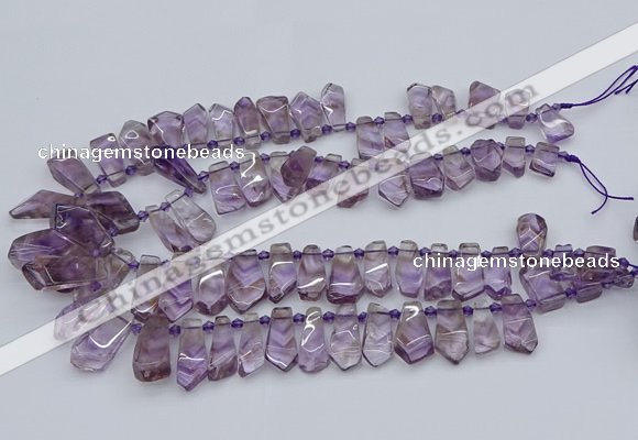 CTD3620 Top drilled 8*15mm - 16*30mm sticks natural ametrine beads