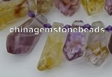 CTD3623 Top drilled 9*18mm - 16*30mm faceted nuggets ametrine beads