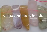 CTD367 Top drilled 10*25mm - 10*45mm wand multicolor quartz beads