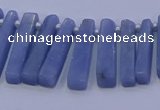 CTD3694 Top drilled 6*15mm - 8*35mm sticks blue angel skin gemstone beads