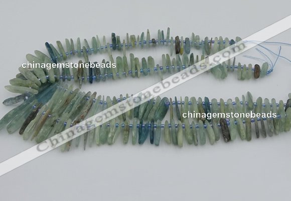 CTD3696 Top drilled 6*15mm - 8*40mm sticks kyanite beads