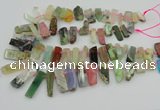 CTD3698 Top drilled 10*20mm - 12*40mm sticks mixed gemstone beads