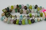 CTD3700 Top drilled 10*15mm - 15*25mm faceted nuggets mixed gemstone beads