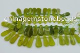 CTD3702 Top drilled 10*20mm - 15*45mm freeform Korean jade beads