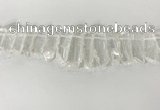 CTD3720 Top drilled 8*20mm - 10*50mm sticks white crystal beads