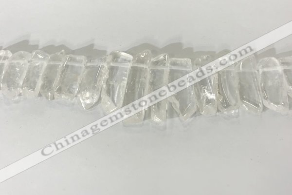 CTD3720 Top drilled 8*20mm - 10*50mm sticks white crystal beads