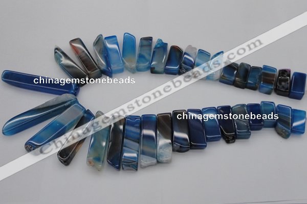 CTD373 Top drilled 10*20mm - 12*55mm wand purple agate beads