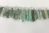 CTD3735 Top drilled 8*20mm - 10*50mm sticks amazonite gemstone beads