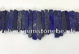 CTD3740 Top drilled 8*20mm - 10*50mm sticks lapis lazuli beads