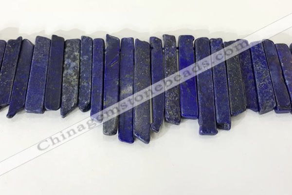 CTD3740 Top drilled 8*20mm - 10*50mm sticks lapis lazuli beads