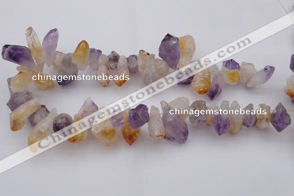 CTD376 Top drilled 15*20mm - 18*25mm nuggets amethyst & citrine beads