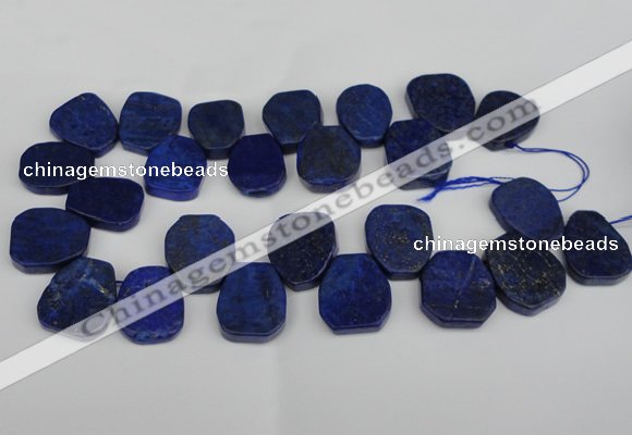 CTD380 Top drilled 18*25mm - 22*30mm freeform lapis lzuli beads