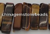 CTD384 Top drilled 10*20mm - 12*50mm wand yellow tiger eye beads