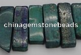 CTD385 Top drilled 10*20mm - 12*50mm wand chrysocolla beads