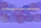 CTD3853 Top drilled 8*10mm - 10*12mm freeform morganite beads