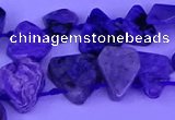 CTD3871 Top drilled 8*8mm - 12*13mm freeform charoite beads