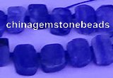 CTD3885 Top drilled 8*10mm - 10*14mm freeform blue kyanite beads