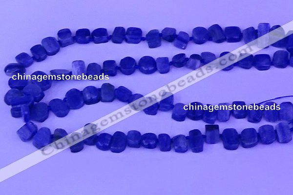 CTD3885 Top drilled 8*10mm - 10*14mm freeform blue kyanite beads